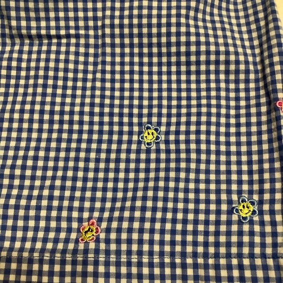 4/$20 SMILEY Blue Gingham Sundress w/smileyflowers - Picture 6 of 6